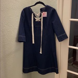 New chicwish tie front denim dress